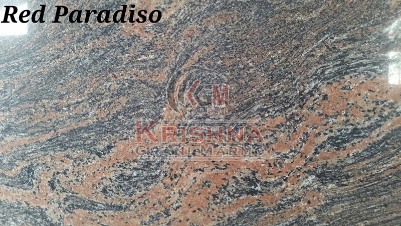 Polished Natural Red Paradiso Granite Stone, Size : 12x12ft, 12x16ft
