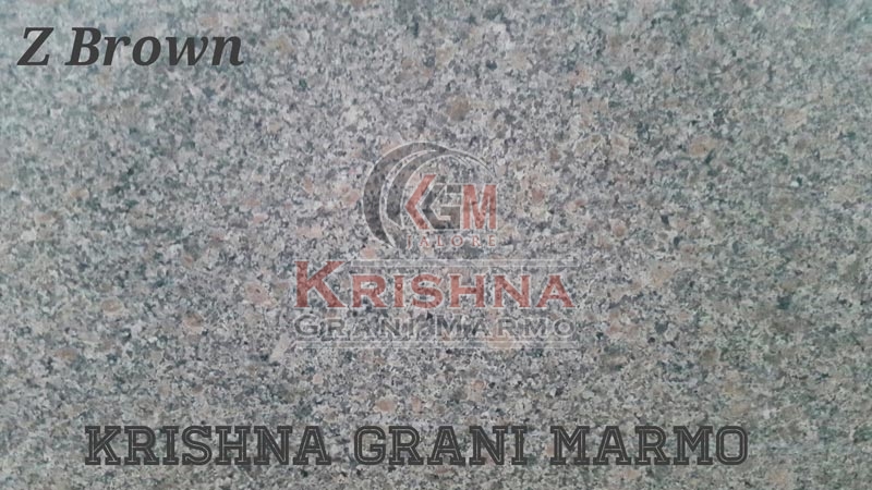 Bush Hammered Z Brown Granite Stone, for Hotel Slab, Kitchen Slab, Office Slab, Size : 12x12ft, 12x16ft