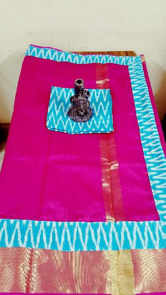 traditional ikkat design Kotta silk cotton saree