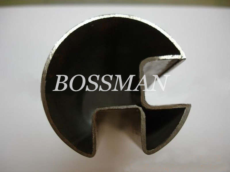 304 Brushed Stainless Steel Welded 90 Angle Double Slot Tube