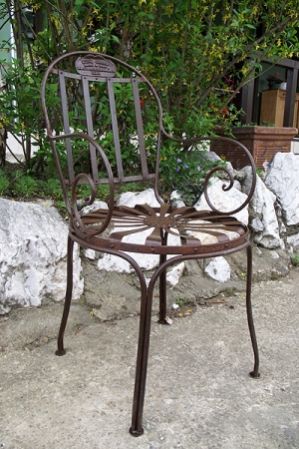 Wrought Iron Armchair Carre H14