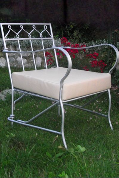 Wrought Iron Armchair Italy Fi L62 X H80 X P68
