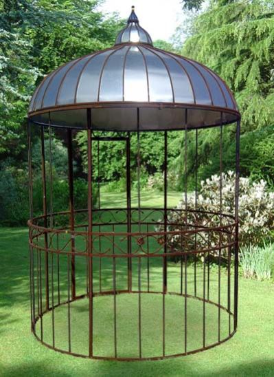 Wrought Iron Aviary Laura O 200 X h305 Zinc Dome, HVO