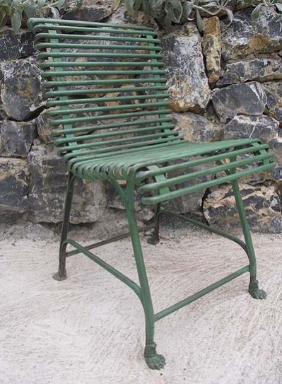 Wrought Iron Chair Arras Foot Griffes I5 L:45 X L:52