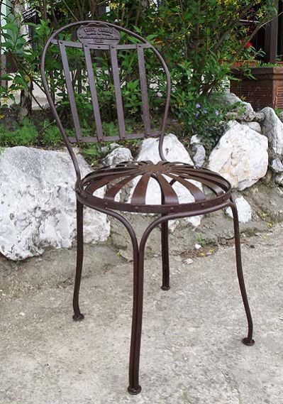 Wrought Iron Chair Carre H12