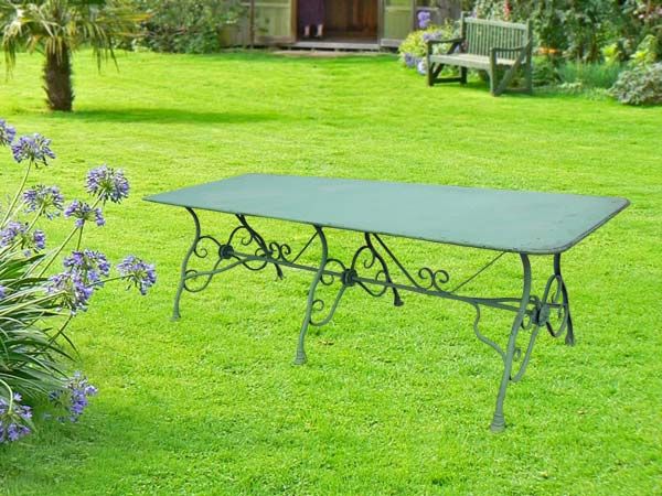 Wrought Iron Table Arras 200x90xh75 With 6 Foot, I10a