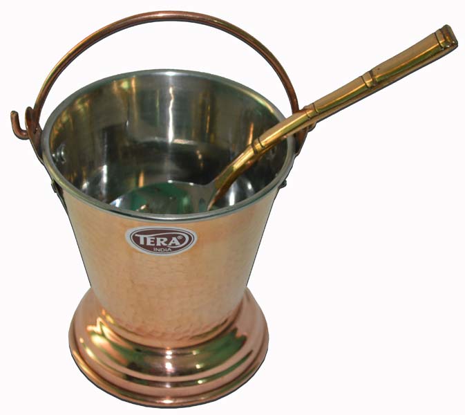 Copper Bucket, Color : Brown