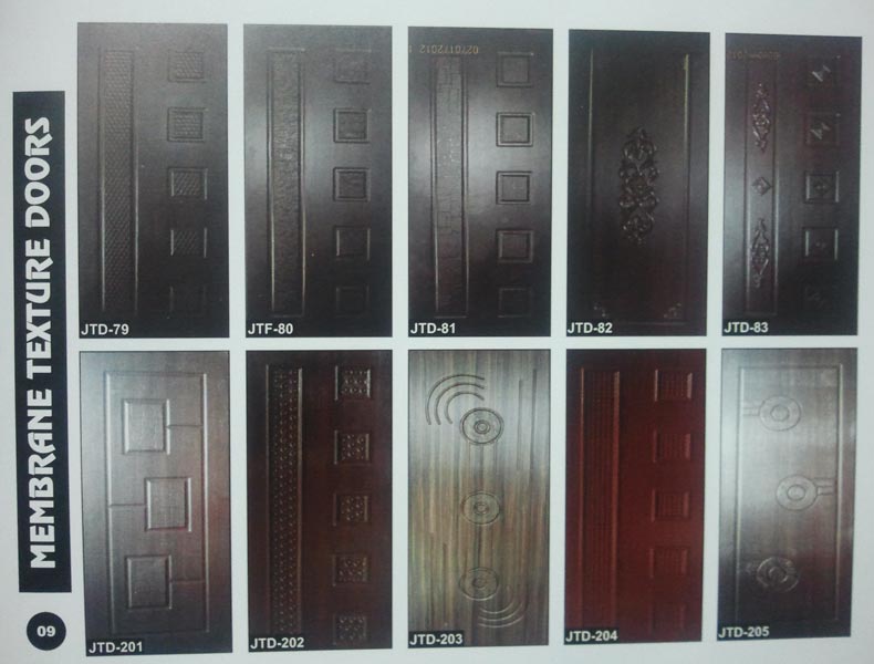 Plain Polished Teak Wood Membrane Texture Doors, for Home, Kitchen, Position : Exterior, Interior