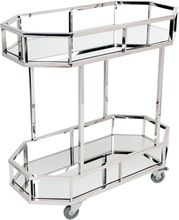 Bar Cart Metal Glass