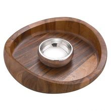 Wood Chip and Dip Serving Tray