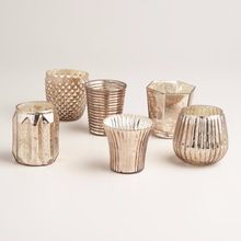 Glass Decorative Votive- Set Of 6