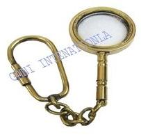 Brass Magnifying Glass Key Chain