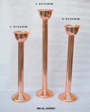 Copper Aluminum Pillar Candle Holder