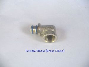 Brass Crimp Female Elbow