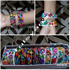 Hand embroidered bangles