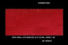 red color dyed jute laminated fabric