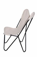 White Canvas High Butterfly Chair