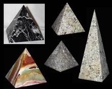 Marble Black and Jasper Pyramids