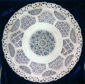 White Marble Round Decorative Plate