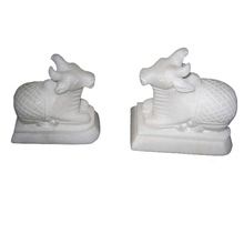 White Marble small Nandi statue