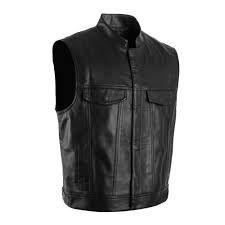 Leather Sleeveless Jacket