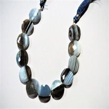 Opal Faceted Stone coin bead strands