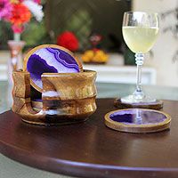 Agate Druzy Coasters For Table Decoration