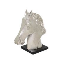 silver horse showpiece statue