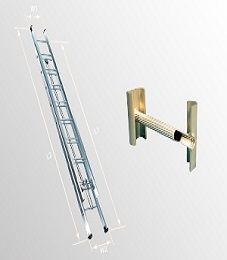 C-section And O Rung DOUBLE EXTENSION LADDER