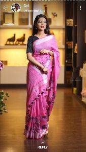 Linen jaquad sarees