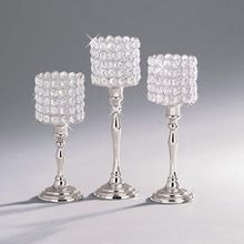 Crystal square candle holder
