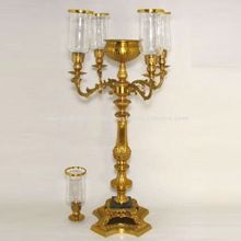 Gold finish candelabra bowl