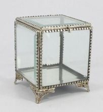 Glass & Metal Jewelry Box