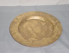 Iron Gold Charger Plate, Size : 12