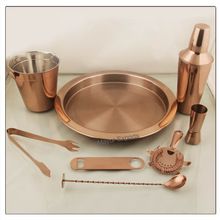 Stainless Steel Copper Finish Bar Set