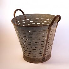 Metal Iron Galvanized Storage Basket