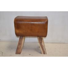 leather Ottomans round foot stool