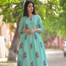 Turquoise Floral Print Summer Palazzo