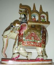 Marble Gold Painting Elephant