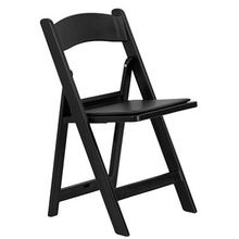 Black wedding and event resin folding chair