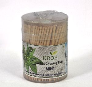 KROP Herbal Chewing Toothpicks - 300 Sticks (Mint Flavored)