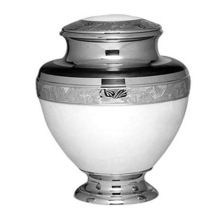 Elegant Pearl Brass Cremation Urn