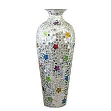 Metal Mosaic Glass Vase