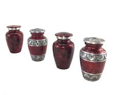 Red Small Mini Cremation Urns