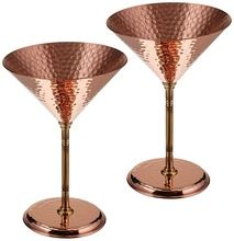 Solid Copper Martini Glass
