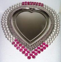 Crystal Heart Wedding Charger Plate