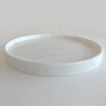 White Marble Round Storage Tray