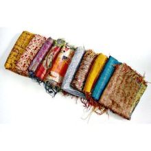 Designer Kantha Silk Reversible Hand Embroidered Scarf
