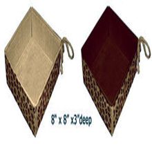 jute fabric Square string tray
