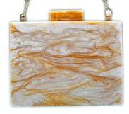 Marble Metal Clutch Bags